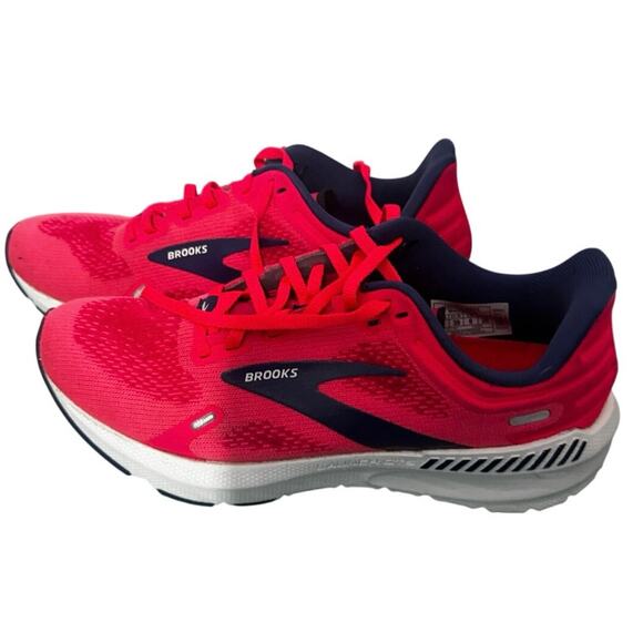 Brooks Launch 9 Women’s Running Shoes Size 8 Pink/Navy – Lightweight & Cushioned - Picture 3 of 4